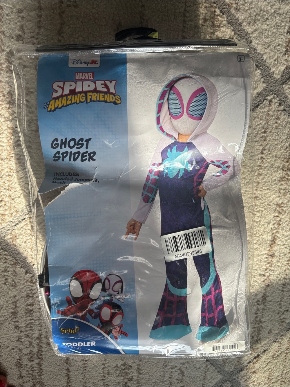 Spirit Halloween ghost spider from spidey & Amazing Friends 3/4T